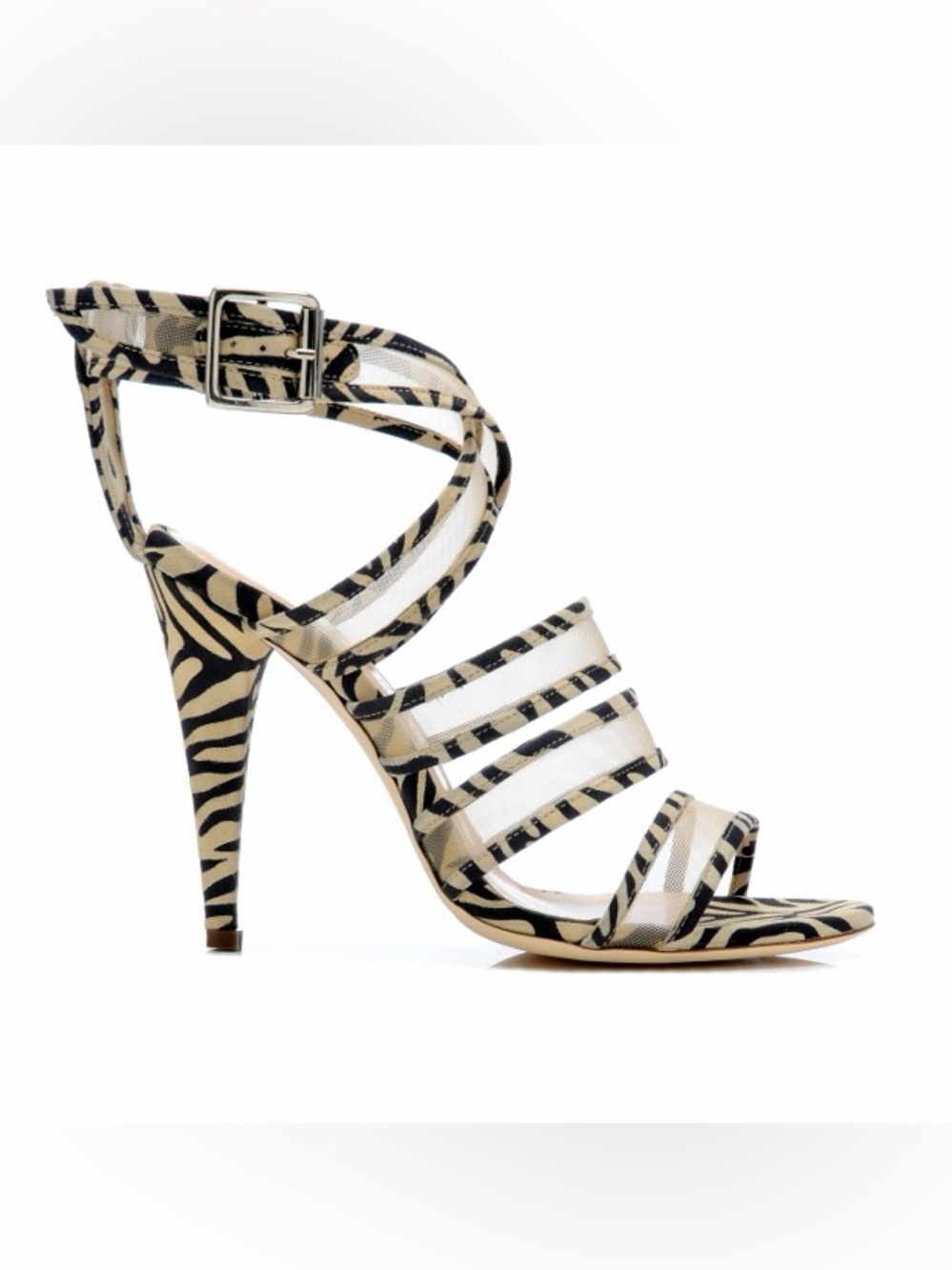 LOEFFLER RANDALL ZEBRA PRINT Heels 5.5